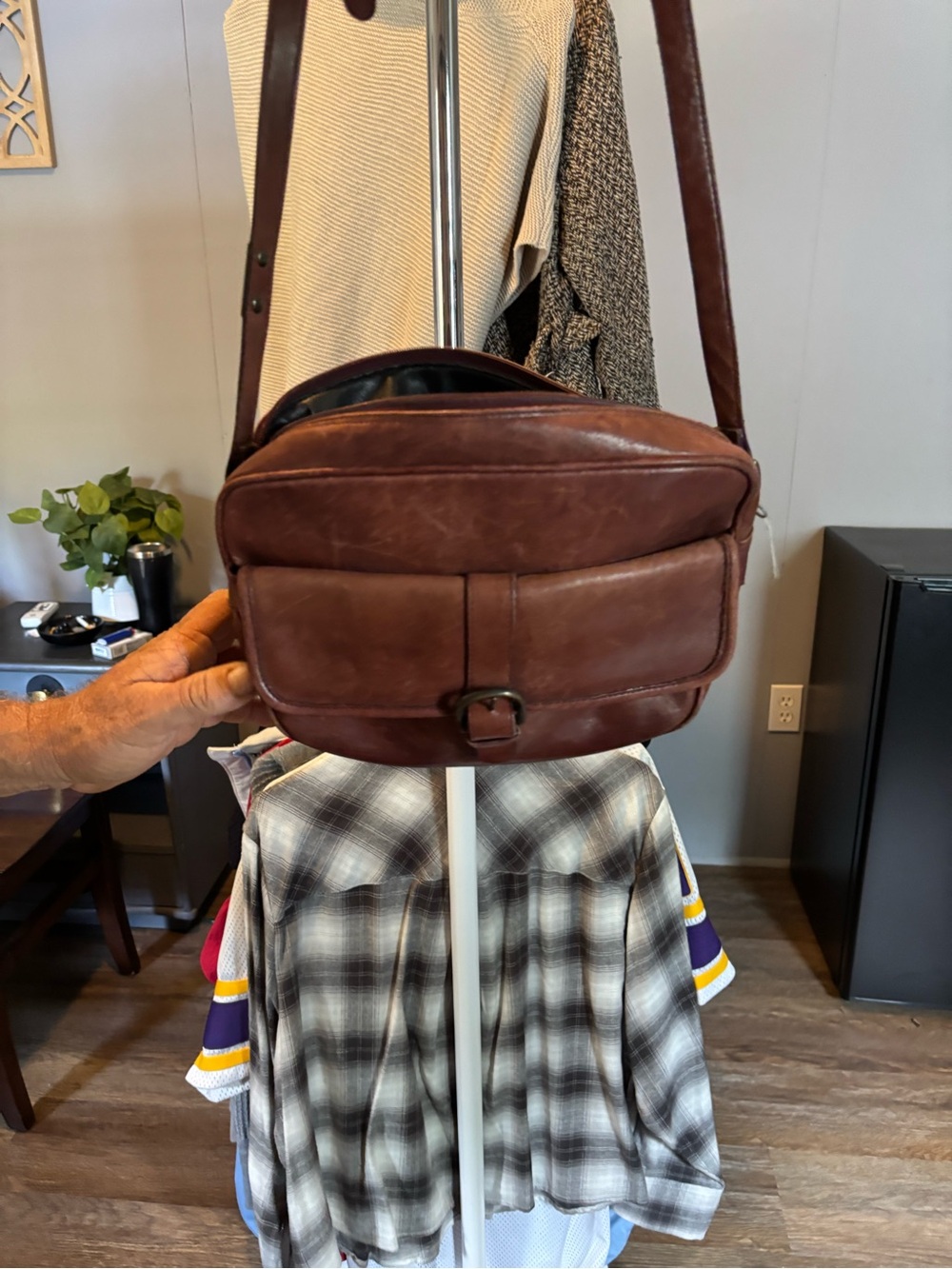 Brown Leather Crossbody Bag